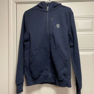 Carhartt Force Relaxed Fit Midweight Full-Zip Sweatshirt (Navy Heather)